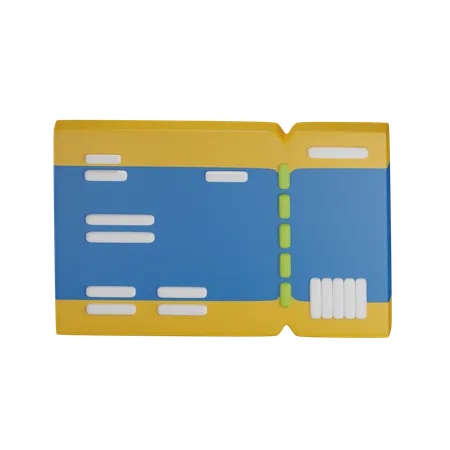 Boarding Pass  3D Icon