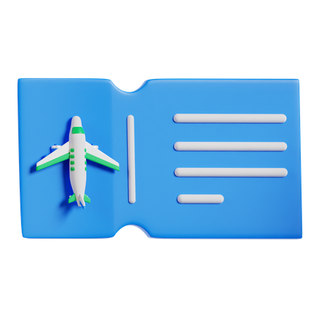 Boarding Pass 3D Icon