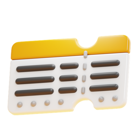 BOARDING PASS  3D Icon
