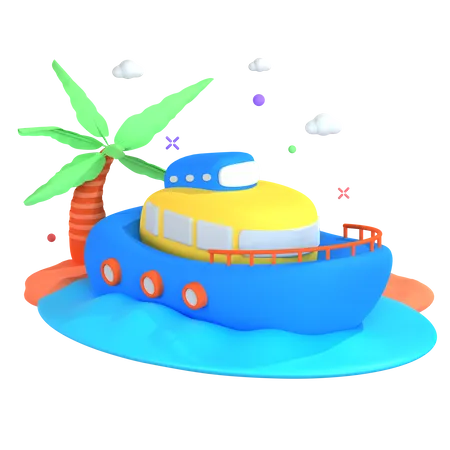 Boat  3D Illustration