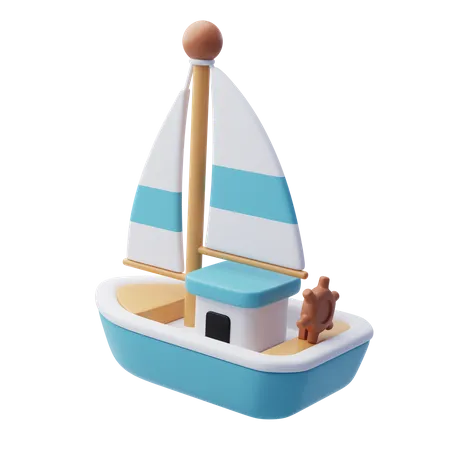 Boat Sail 3 D Icon 3D Icon