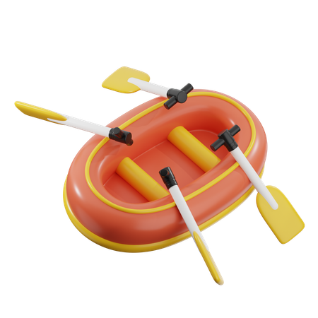 Boat Rafting  3D Icon