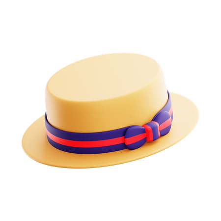 Boater Hat  3D Icon