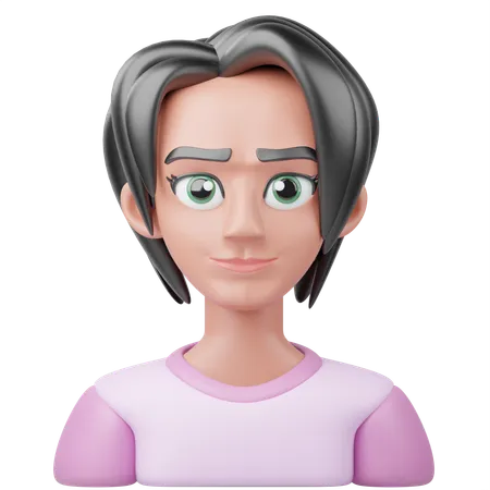 Bob Hair Girl  3D Icon