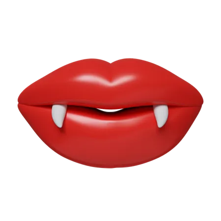 Boca de vampiro  3D Icon