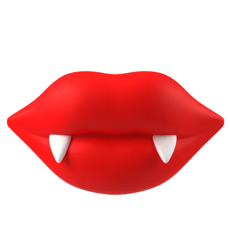 Boca de vampiro  3D Icon