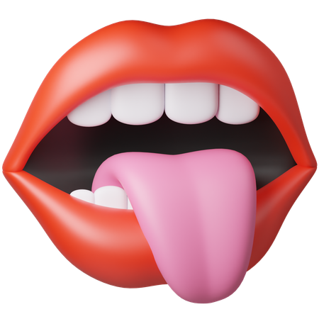 Boca e língua  3D Icon