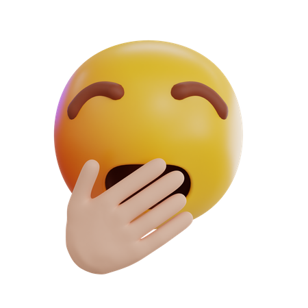 Emoji bocejando  3D Icon