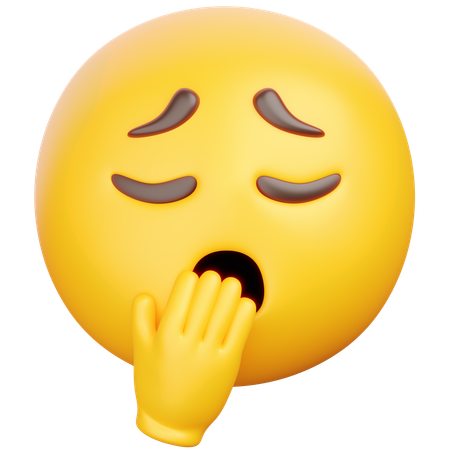 Bocejando sonolento  3D Icon