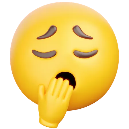 Bocejando sonolento  3D Icon