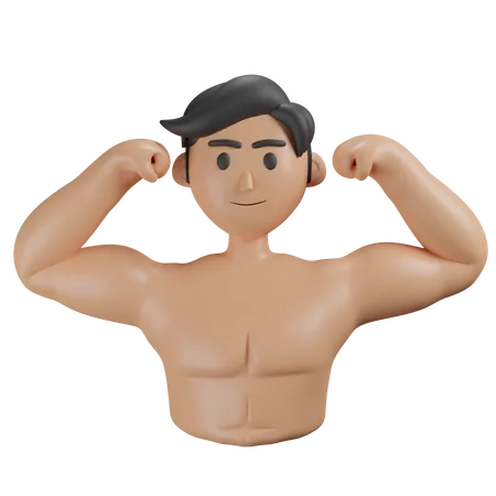 Body Building  3D Illustration