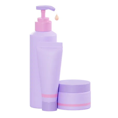 Body Care Cosmetics  3D Illustration