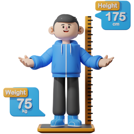 Body Mass Index Calculator  3D Illustration