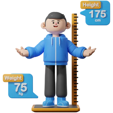 Body Mass Index Calculator  3D Illustration