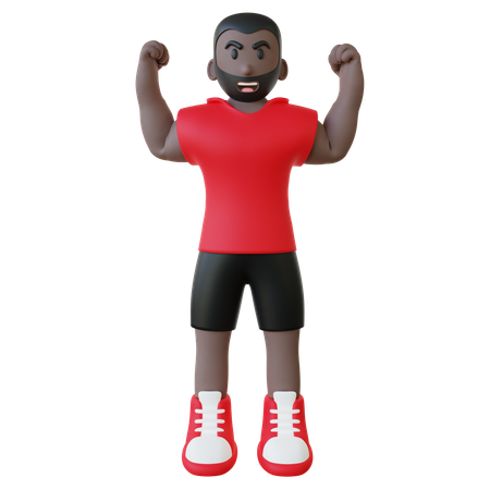 Bodybuilder  3D Illustration