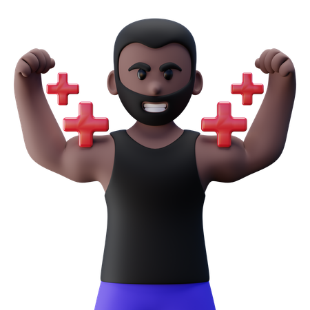 Bodybuilder Muscle Recovery  3D Icon