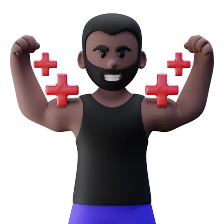 Bodybuilder Muscle Recovery  3D Icon