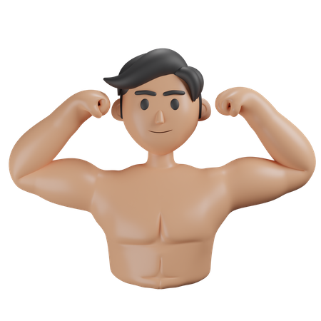 Bodybuilding  3D Illustration