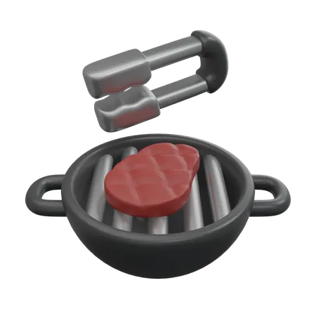 Grill de boeuf  3D Icon