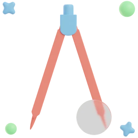 Bogenkompass  3D Illustration