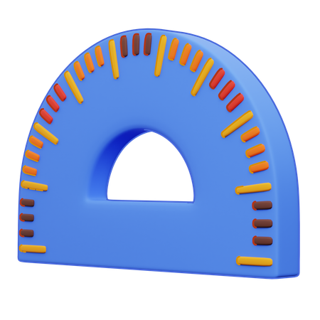 Bogenlineal  3D Icon