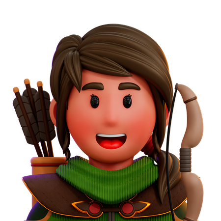 Bogenschütze  3D Icon