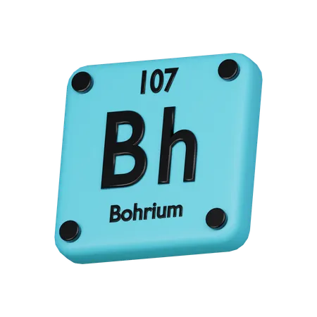 Bohrium Element 3 D Icon 3D Icon