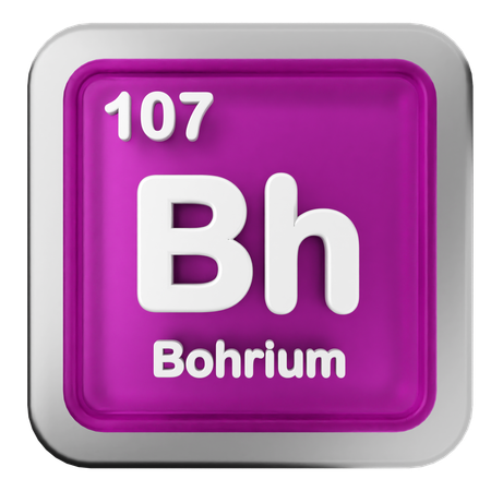 Bohrium-Periodensystem  3D Icon