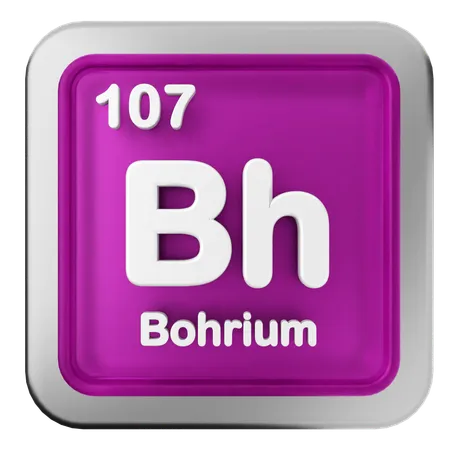 Bohrium-Periodensystem  3D Icon