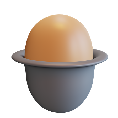 Boil Egg 3D Illustration