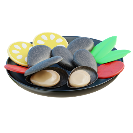 Boiled clams  3D Icon