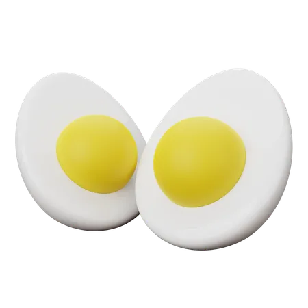 Boiled Egg 3 D Illustration 3D Icon