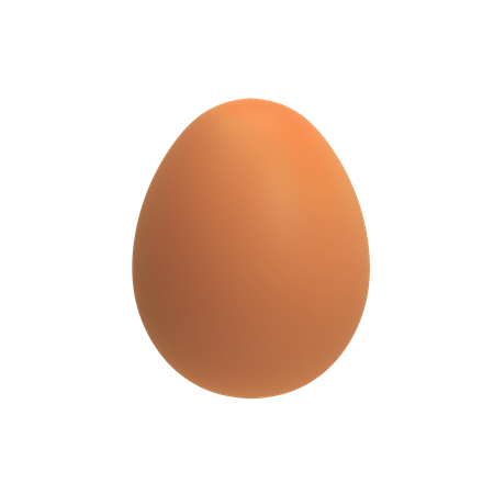 Boiled Egg 3D Illustration