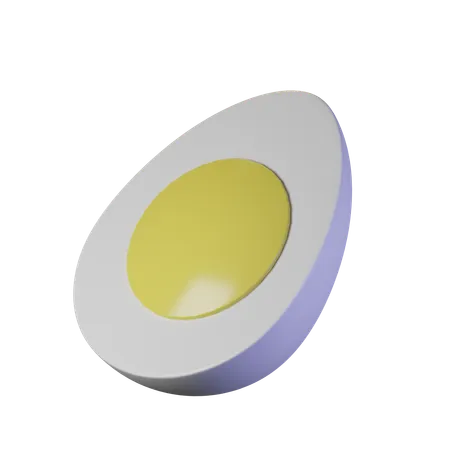 Pieces Of Boiled Egg 3D Icon