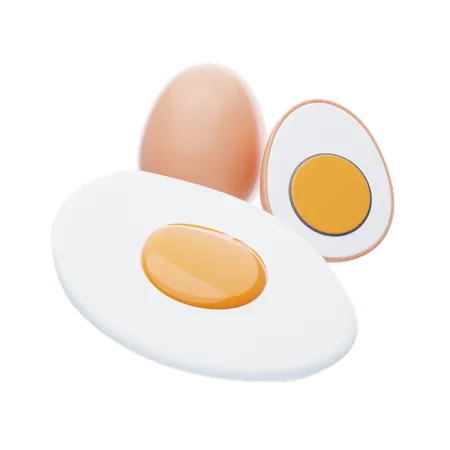 Boiled Eggs  3D Icon