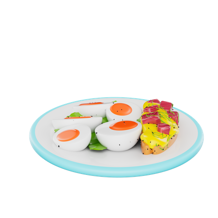 Boiled Eggs  3D Icon