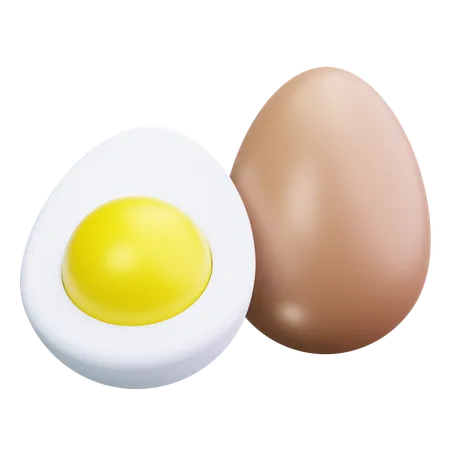 Boiled Eggs  3D Icon