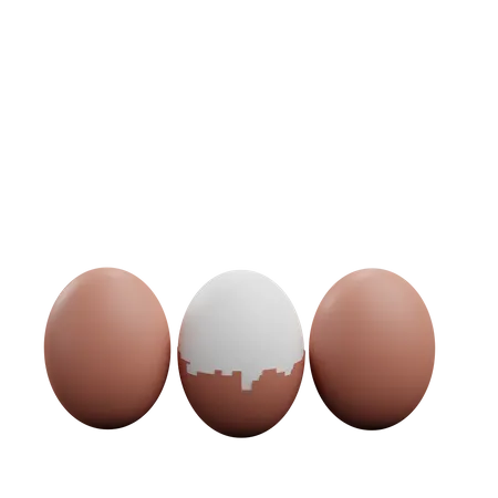 3 D Icon Eggs With Transparent Background 3D Icon