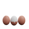 boiled eggs 3d images