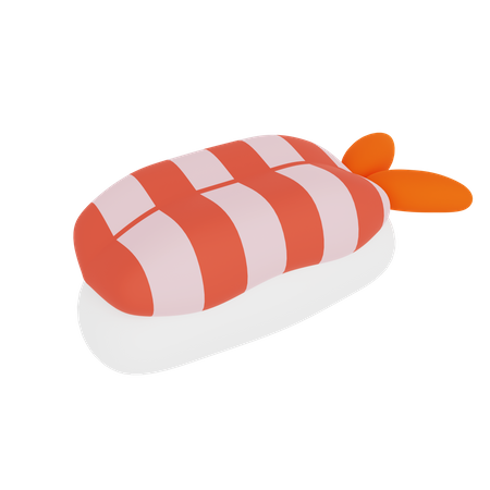 Boiled Shrimp Sushi  3D Icon