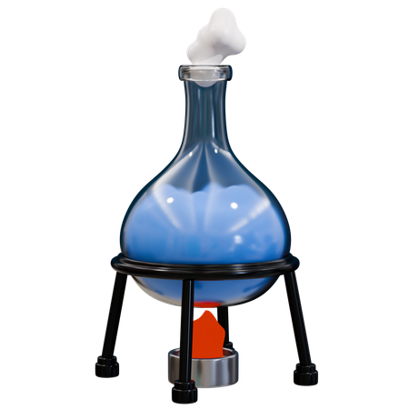 Boiling Chemical Liquid in Laboratory  3D Icon