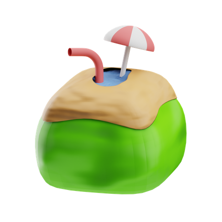 Boisson à la noix de coco  3D Icon