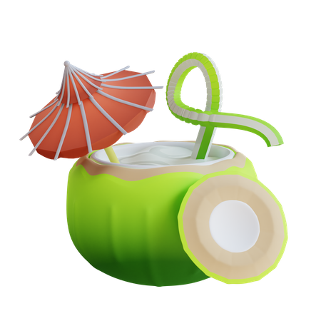 Boisson à la noix de coco  3D Icon