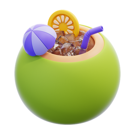Boisson à la noix de coco  3D Icon