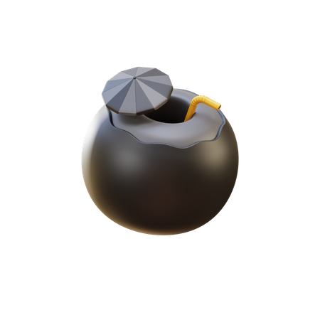 Boisson à la noix de coco  3D Illustration