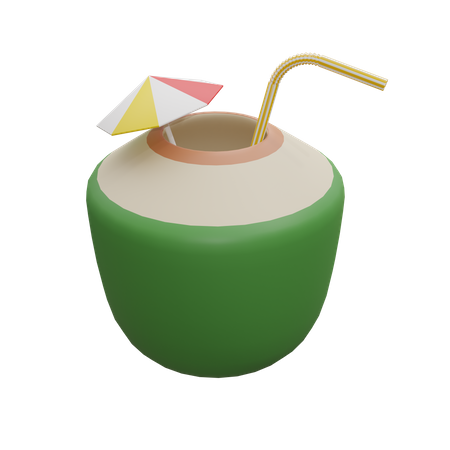 Boisson à la noix de coco  3D Icon