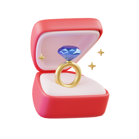 Boîte de bague  3D Icon