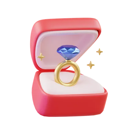 Boîte de bague  3D Icon