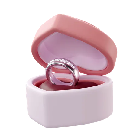 Boîte de bague  3D Icon