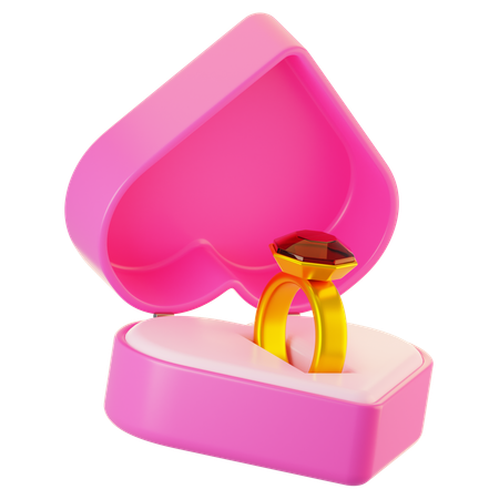 Boîte de bague  3D Icon